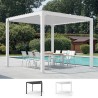 Pergola bioclimatique manuelle  de jardin 3x3m en aluminium Guadalupe Promotion