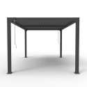 Pergola bioclimatique manuelle de jardin en aluminium 3x4m Trinidad Dimensions