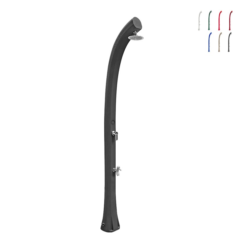 Douche solaire de jardin 26 litres mélangeur et pomme de douche New Happy 