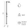 Douche de jardin extérieure pommeau rond mélangeur Quick 