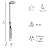 Douche moderne pour jardin extérieur avec lampe solaire LED Quick 