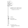 Douche moderne pour jardin extérieur avec lampe solaire LED Quick 