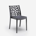 Salon de jardin table carré 80x80cm + 4 chaises noires Provence Dark 