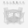 Salon de jardin table 80x80cm + 4 chaises blanches Provence Light Caractéristiques