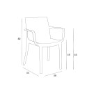 Salon de jardin table 80x80cm + 4 chaises blanches Provence Light 