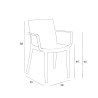 Salon de jardin table 80x80cm + 4 chaises blanches Provence Light 
