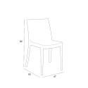 Salon de jardin table 150x90cm 6 chaises blanches Sunrise Light 