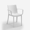 Salon de jardin table 80x80cm + 4 chaises blanches Provence Light 