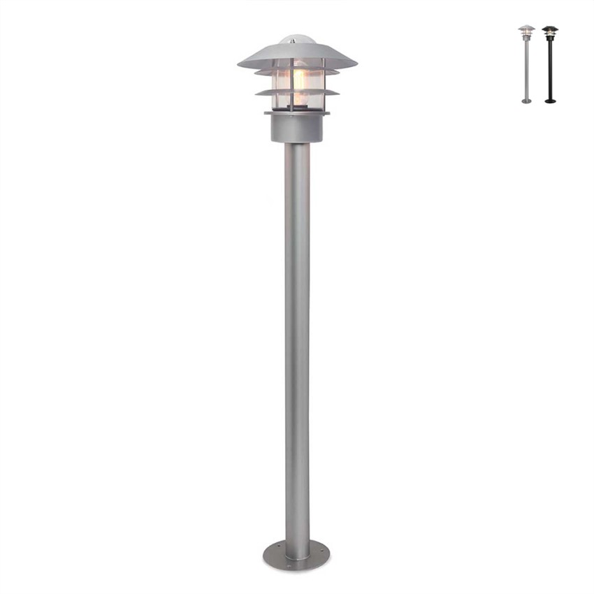 Lampadaire de jardin extérieur moderne lanterne acier IP44 Helsingor Promotion Lampadaire de jardin extérieur moderne lanterne acier IP44 Helsingor Promotion