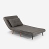 Fauteuil-lit pliant en tissu avec pieds en bois Miriam Dimensions