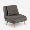 Fauteuil-lit pliant en tissu avec pieds en bois Miriam Caractéristiques
