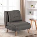 Fauteuil-lit pliant en tissu avec pieds en bois Miriam Modèle