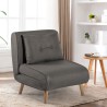 Fauteuil-lit pliant en tissu avec pieds en bois Miriam Modèle
