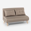 Canapé-lit 2 places style scandinave en tissu Elettra Achat