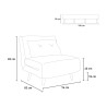 Fauteuil-lit pliant en tissu avec pieds en bois Miriam 
