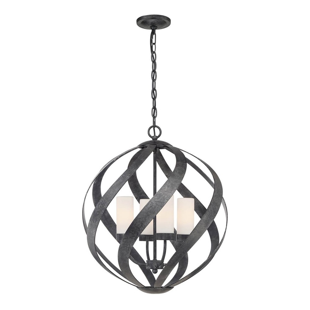 Lustre design moderne chandelier suspension 4 lumières Blacksmith