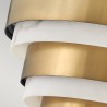 Lustre moderne plafonnier design blanc doré Echelon Offre