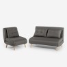 Canapé lit 2 places + fauteuil pliable tissu style scandinave Sienna Remises