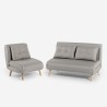 Canapé lit 2 places + fauteuil pliable tissu style scandinave Sienna Réductions
