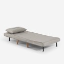 Canapé lit 2 places + fauteuil pliable tissu style scandinave Sienna Dimensions