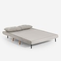Canapé lit 2 places + fauteuil pliable tissu style scandinave Sienna 