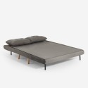Canapé lit 2 places + fauteuil pliable tissu style scandinave Sienna 