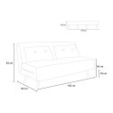Canapé lit 2 places + fauteuil pliable tissu style scandinave Sienna 