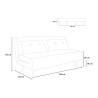 Canapé lit 2 places + fauteuil pliable tissu style scandinave Sienna 