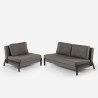 Ensemble canapé-lit 2 places + fauteuil pliant en tissu Elysee Remises
