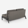Ensemble canapé-lit 2 places + fauteuil pliant en tissu Elysee 