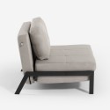 Ensemble canapé-lit 2 places + fauteuil pliant en tissu velours Elysee 