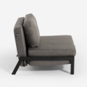 Ensemble canapé-lit 2 places + fauteuil pliant en tissu Elysee 