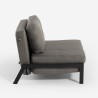 Ensemble canapé-lit 2 places + fauteuil pliant en tissu Elysee 