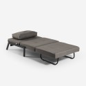 Ensemble canapé-lit 2 places + fauteuil pliant en tissu Elysee 