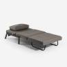 Ensemble canapé-lit 2 places + fauteuil pliant en tissu Elysee 