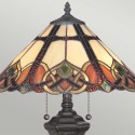Lampe de table style Tiffany classique abat-jour coloré Cambridge Vente