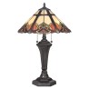 Lampe de table style Tiffany classique abat-jour coloré Cambridge Promotion