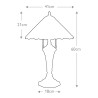 Lampe de table style Tiffany classique abat-jour coloré Cambridge Réductions