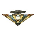 Plafonnier style classique luminaire abat-jour 2 lumières Inglenook Promotion