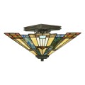 Plafonnier style classique luminaire abat-jour 2 lumières Inglenook Promotion