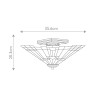 Plafonnier style classique luminaire abat-jour 2 lumières Inglenook Remises