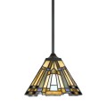 Lustre suspendu style classique Tiffany en vitrail coloré Inglenook Promotion