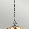 Lustre style Tiffany abat-jour 3 lumières classique verre coloré Kami Offre