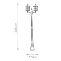 Lampadaire de jardin extérieur classique 2 lanterne IP44 Wexford 8 Réductions