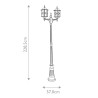 Lampadaire de jardin extérieur classique 2 lanterne IP44 Wexford 8 Réductions
