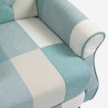 Fauteuil patchwork relax bergère inclinable repose-pieds bleu Ethron Caractéristiques