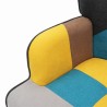 Fauteuil patchwork et repose-pieds style style scandinave Chapty Plus Dimensions