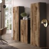 Armoire moderne bureau séjour 2 portes 3 étagères 63x35x184cm Monts 