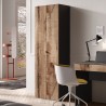 Armoire moderne bureau séjour 2 portes 3 étagères 63x35x184cm Monts Remises