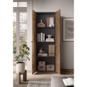 Armoire moderne bureau séjour 2 portes 3 étagères 63x35x184cm Monts 